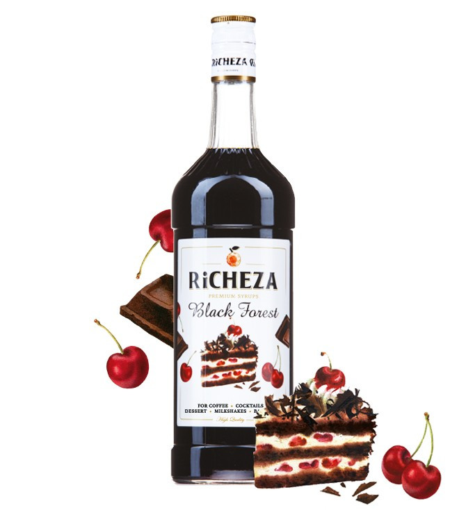 Сироп RiCHEZA Черный Лес 1л для кофе купить в интернет-магазине MAJARO