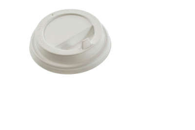 Крышка пластиковая белая D90 мм (для стаканов 300, 400мл) с клапаном