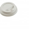 Крышка пластиковая белая D90 мм (для стаканов 300, 400мл) с клапаном