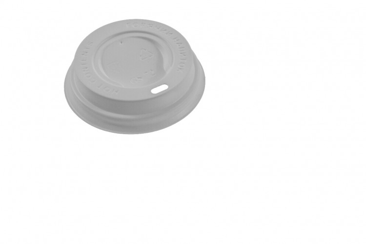 Крышка пластиковая белая D61 мм (для стакана 100 мл)